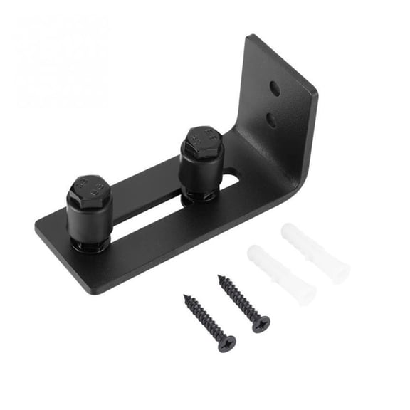Adjustable Carbon Steel Door Guide Wall Mount Sliding Barn Door Bottom Floor Roller Guide W/ Screws Home Door Hardware Accessory ,Easy to Install
