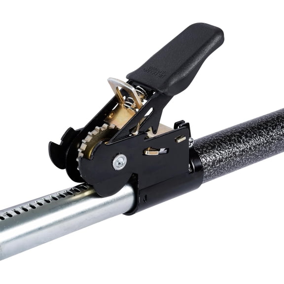 Adjustable Cargo Bar for Pickup Truck Bed, Ratcheting Cargo Bar, Ideal Work Truck Accessories, Black/Silver, 40"-70" Adjustable Length
