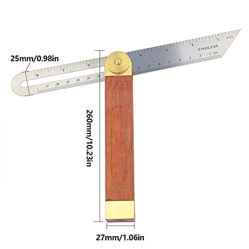 Bevel Angle Ruler Adjustable Carpentry Square Bevel Gauge Angle Finder Ruler Bevel ...