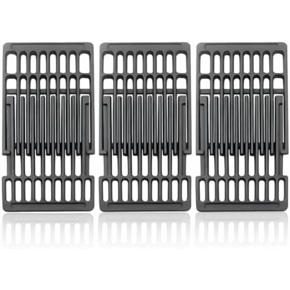 Adjustable Cast Iron Grill Grates, Universal Cooking Grid Grates Replacement for Gas Eletric Grill, Extends from 14" to 20" L, 8" Wide, 3 Pack$$Garden & Patio
