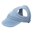 thumbnail image 1 of Adjustable Cat Dog Travel Visor Hat Ear Holes Pet Baseball Hat Sun Cap BLUE M, 1 of 8