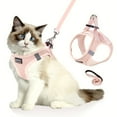 thumbnail image 1 of Adjustable Cat Harness with Reflective Strap, Soft Breathable Vest for Walking, Escape-Proof, Polyester, Machine Washable, Comfortable Outdoor Cat Gear, 1 of 9