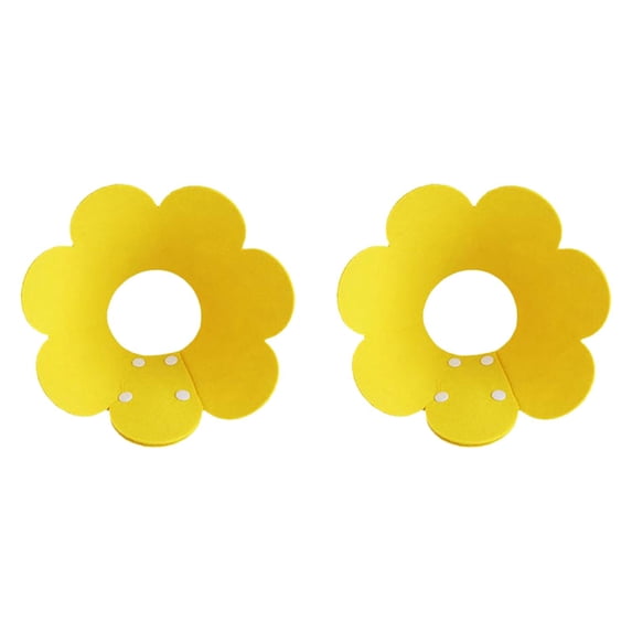 Adjustable Cat Recovery Collar Cute Flower Neck Cone After Surgery Set of 2 for Kitten Cats Anti Bite Lick Wound Healing Soft for Puppy Rabbits Sunflower for Dogs