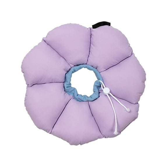 Adjustable Cat Recovery Collar, Soft E-Collar Cone After Surgery, Protective Anti-Lick Collar for Spay Neuter Wound, Flower Pattern, Four Sizes, Yin-04