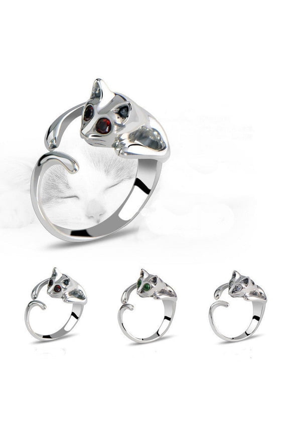 Adjustable Cat Ring: Unisex Metal Alloy Animal Ring with Simple Design, Electroplated Finish, and Adjustable Fit for Personalized Style
