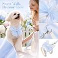 thumbnail image 1 of Adjustable Cats & Dogs Harness & Leash Set, Romantic Gradient Big Bow Lace Escape Proof Vest Harness For Kitten Puppy Outdoor Walking,M, 1 of 4