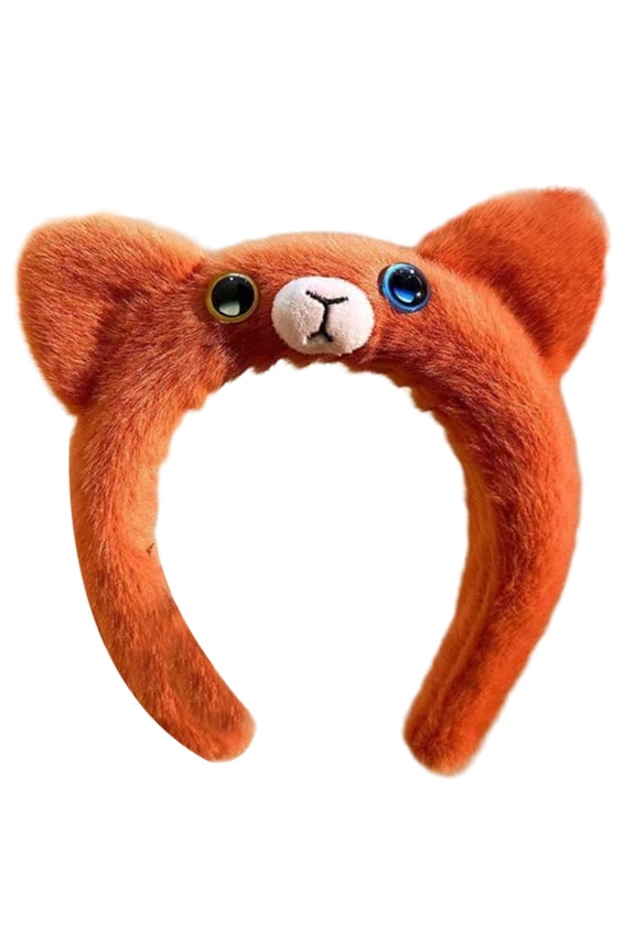 Adjustable Cats Ears Hairband Plush Hairhoop For Women Face Washing Photo Wear