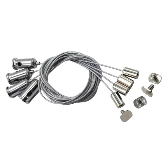 Adjustable Ceiling Suspension Hanging Set for Lamp and Decoration 4pcs Sturdy Steel Wire Rope Set