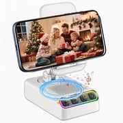 Adjustable Cell Phone Stand with Wireless Induction Bluetooth Speaker, HD Surround Sound, Color-Changing LED Light, and Non-Slip Phone Holder   Perfect for Yoga and Kitchen, a Great Gift for Everyone
