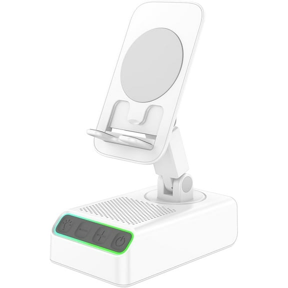 Adjustable Cell Phone Stand with Wireless Induction Bluetooth Speaker, HD Surround Sound for Home and Outdoors, Compatible with apple/iPad/Samsung Galaxy, Popular Gifts for Men Women Dad Mom