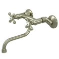 thumbnail image 1 of Adjustable Center Wall Mount Lavatory Faucet - Satin Nickel, 1 of 1