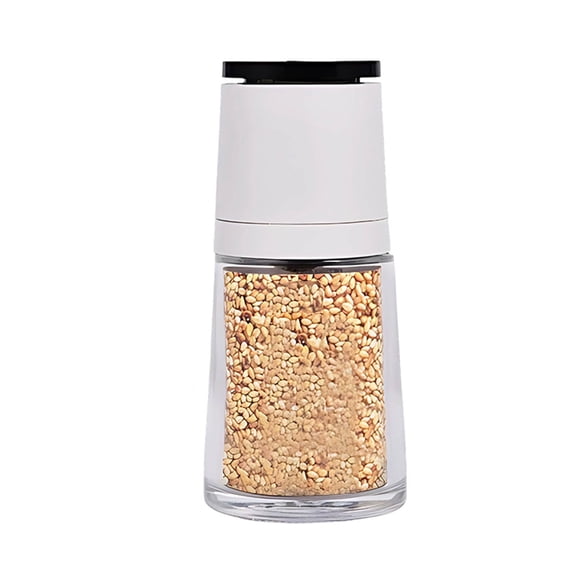 Adjustable Ceramic Pepper Grinder with Glass Body and Ash-Proof Lid, Manual Salt and Spice Mill for Fine to Coarse Grinding, Kitchen Gourmet Tool for Chefs and Home Cooking Enthusiasts