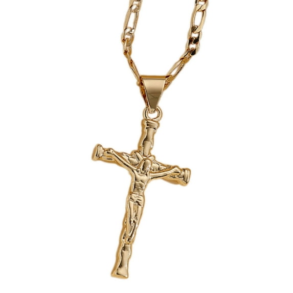 Adjustable Chain Crosses Pendant Necklace Accessory for Men and Women Copper Versatile Fashion Accessory