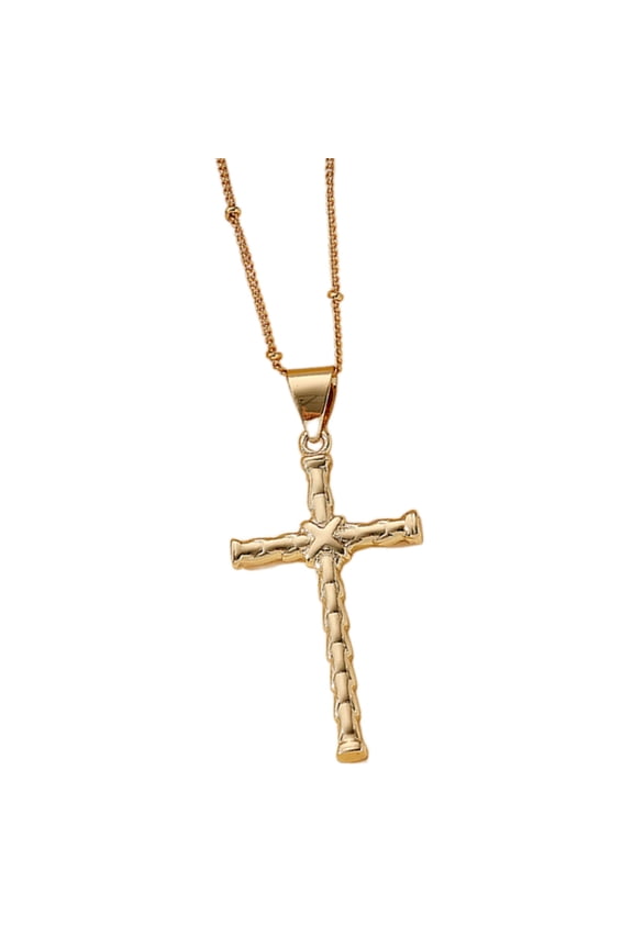 Adjustable Chain Crosses Pendant Necklace Accessory for Men and Women Copper Versatile Fashion Accessory