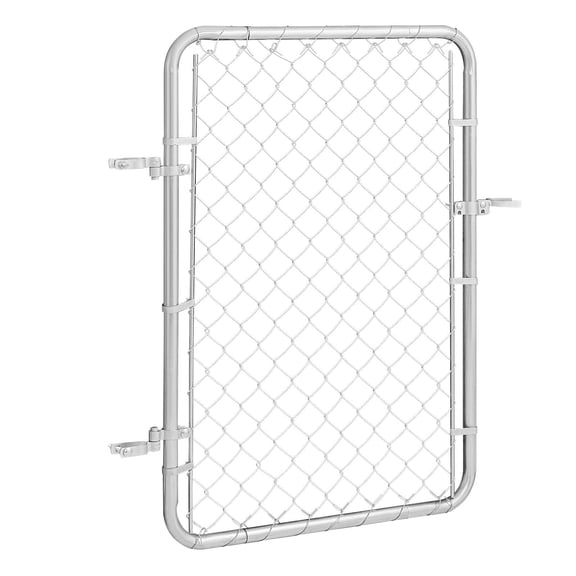 Adjustable Chain Link Fence Gate 32x46 in for 2-6 ft Wide Garden Openings Rust-Resistant Galvanized Fencing Gate