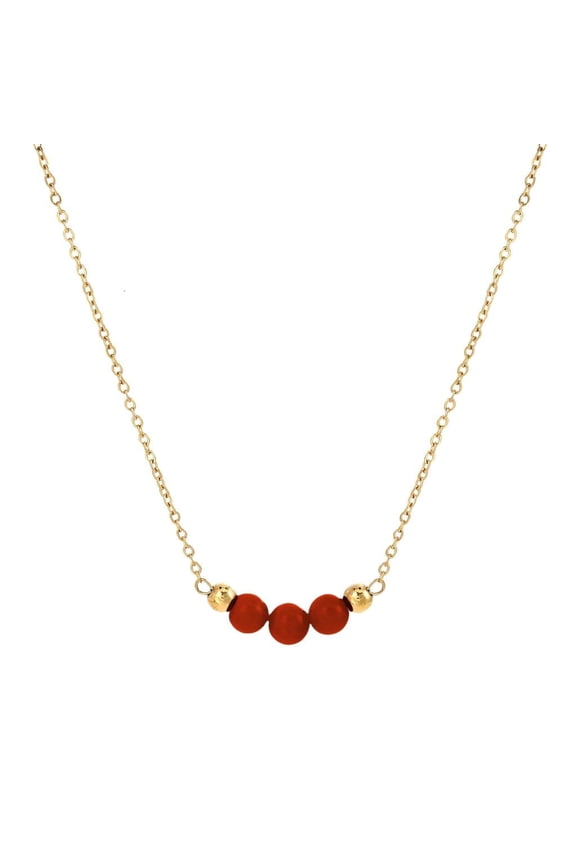 Adjustable Chain Necklace with Genuine Stone Fashionable Neck Jewelry Beads Necklace for Women Seeking Individuality