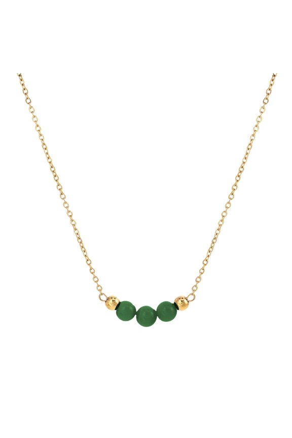 Adjustable Chain Necklace with Genuine Stone Fashionable Neck Jewelry Beads Necklace for Women Seeking Individuality