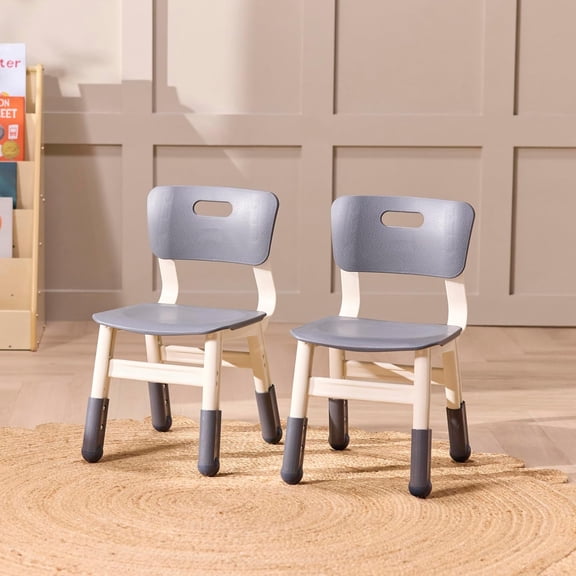 Adjustable Chairs, Kids Furniture, Grey, 2-Pack