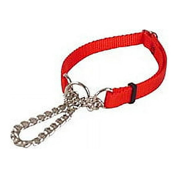 Adjustable Check Choke Dog Collar 14-22 Inch Red