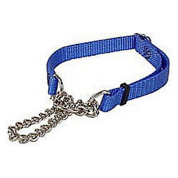 Adjustable Check Choke Dog Collar 20-32 Inch Blue