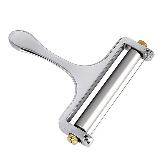 Adjustable Cheese Slicer - Aluminum Alloy with 304 Stainless Steel Wire for Hard Cheeses (12.5x11.5cm)