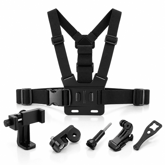 Adjustable Chest Mount Harness Strap Smartphone Action Camera,Black