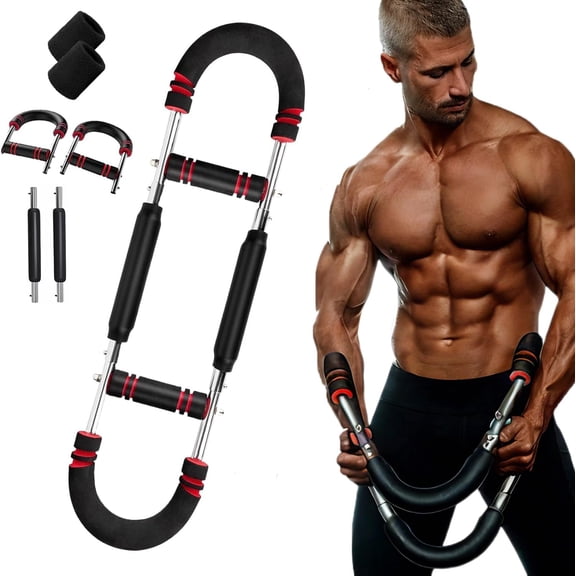 Adjustable Chest Workout Equipment with Adjustable Resistance 66-110 lbs, U-Shaped Upper Body Workout Equipment for Chest, Shoulders, Arms, and Core Training at Home, Office, and Gym