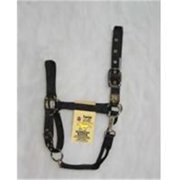 Adjustable Chin Horse Halter - Black - Large - Durable Nylon