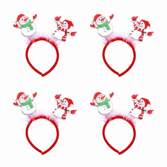 Adjustable Christmas Headband Santa/Snowman/Deer Elastic Holiday Party Hair Accessory For Family Adults Kids