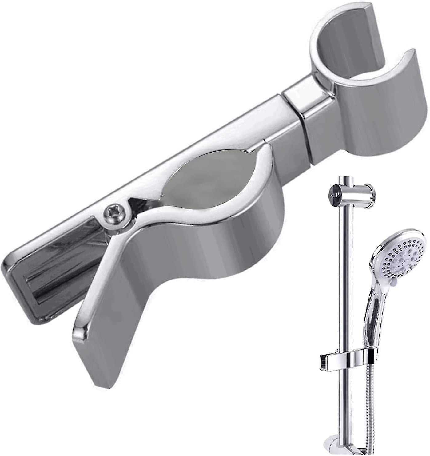 Adjustable Chrome Shower Head Holder Universal Clamp for Handheld