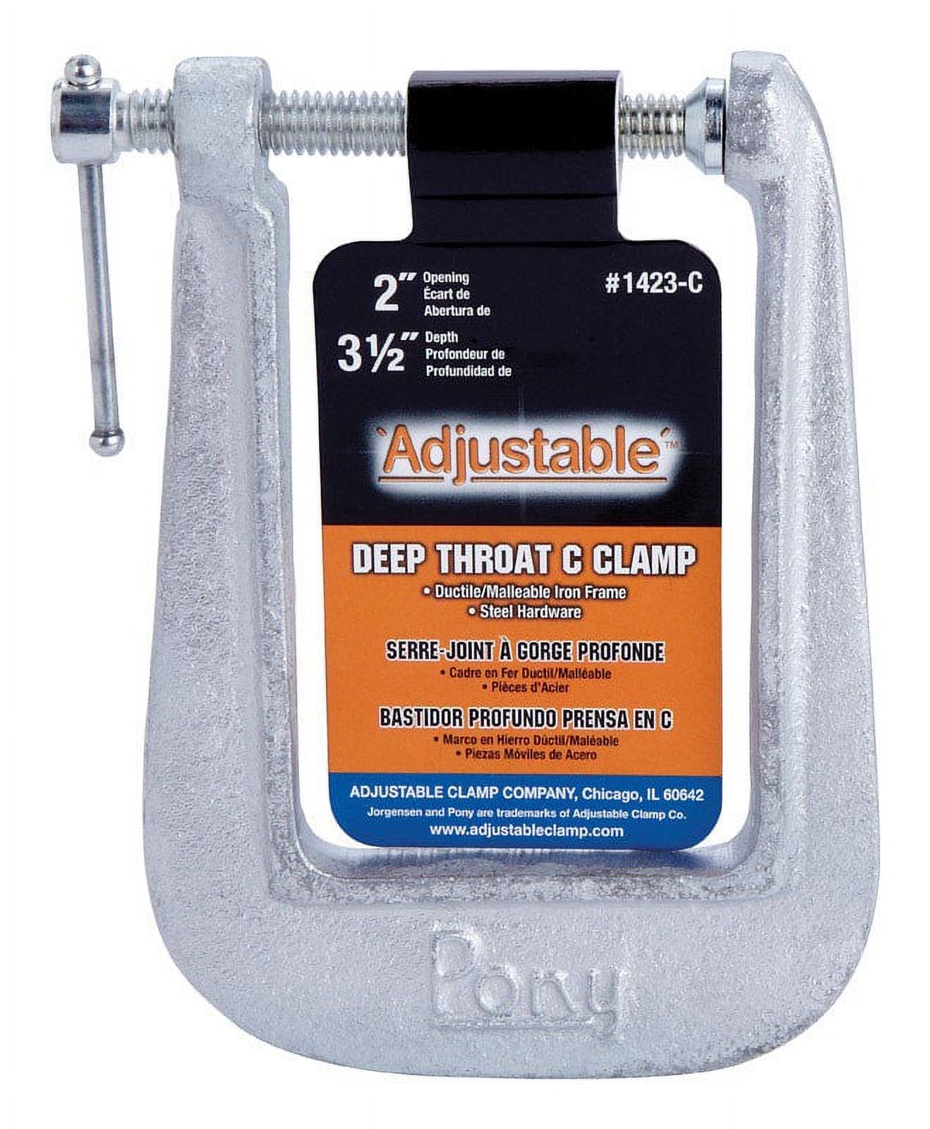 Adjustable Clamp Company DeepReach C Clamp Iron Frame 2 " Throat