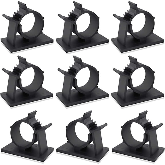 Cable Organizer for Computer, Quick Peel and Stick Adhesive Cable Management Clips for Power Cords (60 Pack)