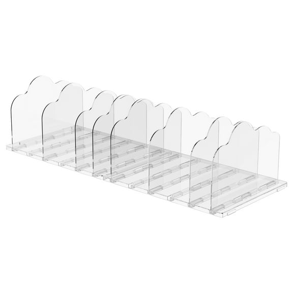 Adjustable Clear Purse Organizers for Closet, Acrylic Shelf Divider for Bag and Purse Storage, Clear Pocketbook and Handbag Organizer, Bookshelf Separator Organizers for House, Office Use, Clear