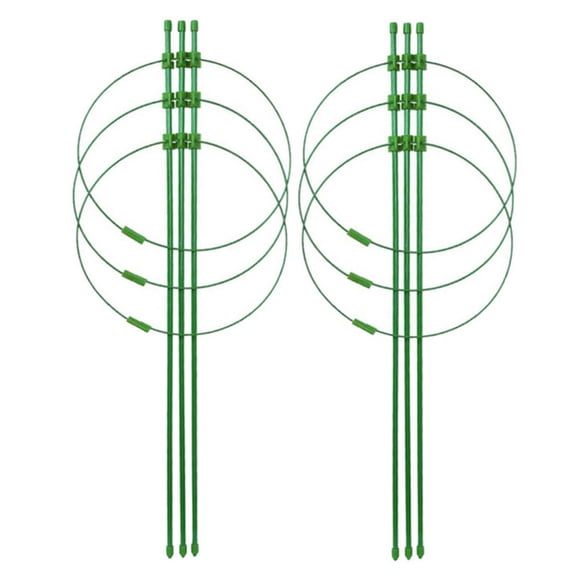 Adjustable Climbing Trellis for Vines Plant Support Ring Plant Trellises Garden Basket 17.7" Tall Expandable Plant Support Frame for Cucumbers, Pothos & Flowering Plants