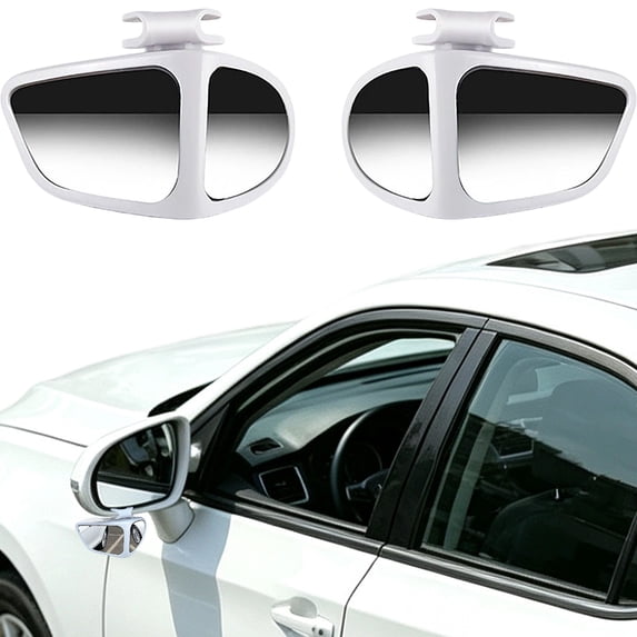 Adjustable Clip On Blind Spot Mirrors for Cars Trucks, 360 Degree Swivel for Flexible Viewing Angle Adjustment, Scratch Resistant Lens Helps Improve Side and Rear Visibility, Set of 2, By Cosmug