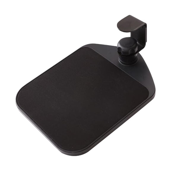 Adjustable Clip-On Mouse Pad With Device Holder, Space-Saving Desktop Mount For Keyboard & Phone/Tablet, Ergonomic Desk Accessory For Home Office, Dorm, And Small Workspaces (Black)