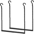 thumbnail image 1 of Adjustable Closet Rod Hanging Clothes Heavy Duty Closet Extender Hanging Rod Space-Saving Clothes Hanging Bar Double Closet Hanging Rod Hanging Closet Organizer Closet Bar,2 Pack Black, 1 of 8