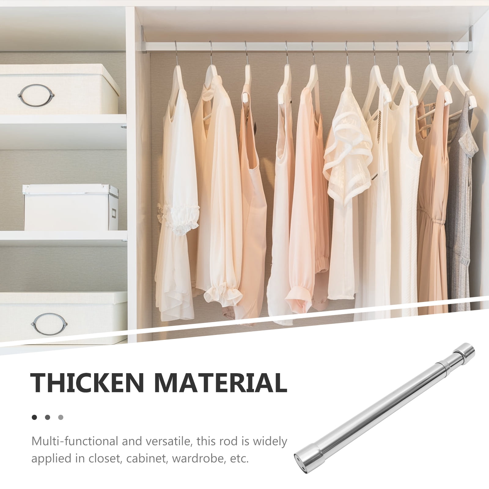 Adjustable Closet Rod for Hanging Clothes Closet Rod for Hanging