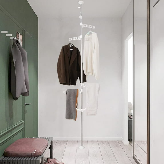 Adjustable Clothes Drying Rack Indoor Balcony Laundry Storage Organizer ...