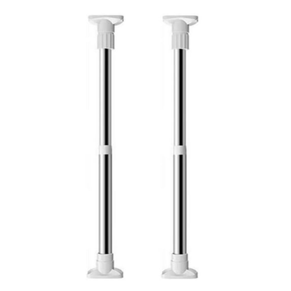 Adjustable Clothes Rod - No-Drill Stainless Steel Sturdy Space-Saving for Closet Shower Curtain