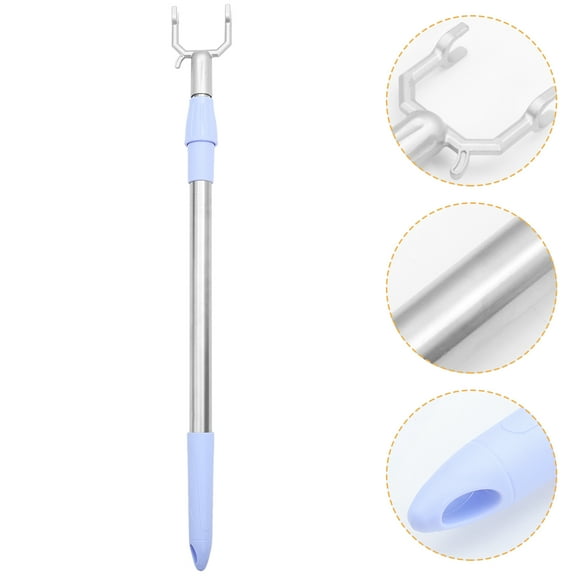 WHAMVOX Aluminum Alloy Clothes Reach Stick for Home Use with Safe Light Material and Sleek Design 60 Inches