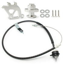 Adjustable Clutch Cable Quadrant and Firewall Adjuster Kit for 1979-1995 Mustang (Silver)