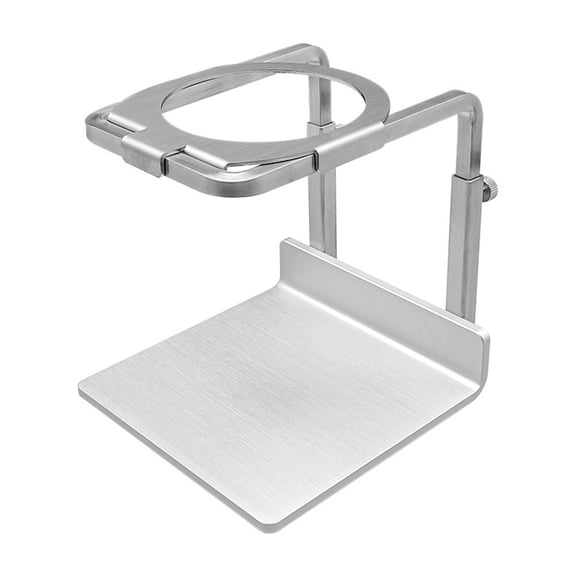 Adjustable Coffee Filter Holder Stand Pour Over Drip Brewing Rack Aluminum Alloy Silver 92-139mm Height