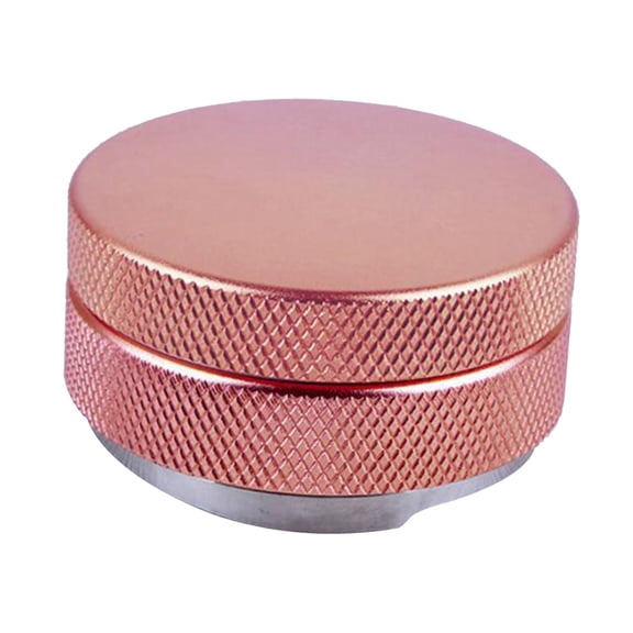 Adjustable Coffee Ground Tamper Distributor 58mm Stainless Coffee Leveler Tool, Three Angled Slopes Bottom Rose Gold