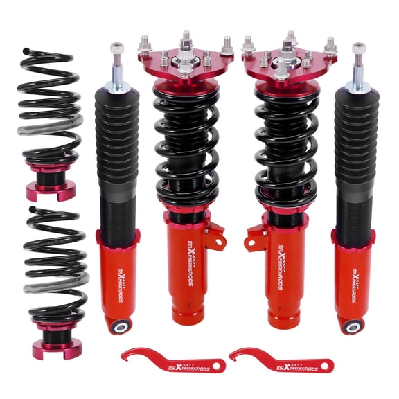 Adjustable Coilover Suspension Kit for Honda Civic Hatchback 2016-2021, 52mm Clamp Diameter, Height Adjustable Street Shocks with Camber Plates, SKU 13672216, Golden/Black
