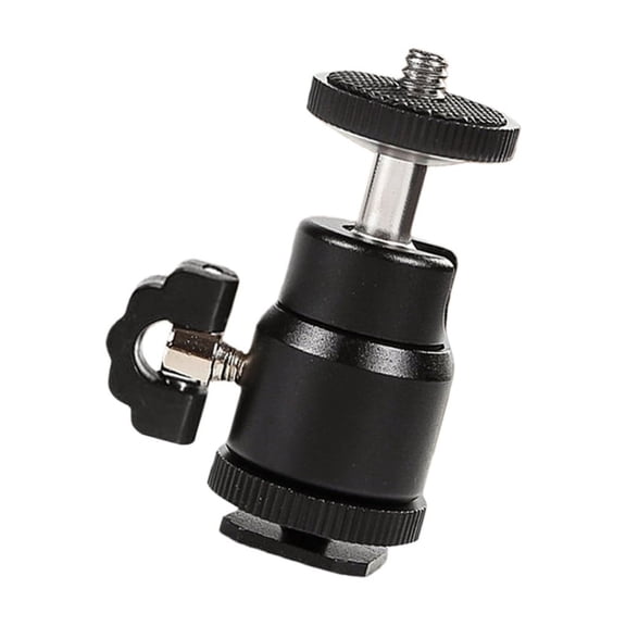 Adjustable Cold Shoe Mount 1/4in 3/8in Thread for Camera Monitors, Mics, Video Lights