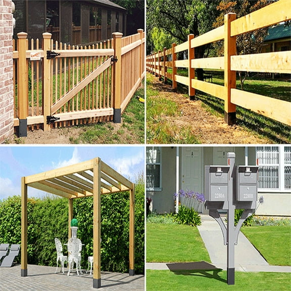 Adjustable Column Protector Kit, Stainless Steel Post Guard for Mailbox Fence Support, 3.3-6 Diameter Range with Anti-rust Powder Coating for Durability & Easy Llation, Ideal for Wooden