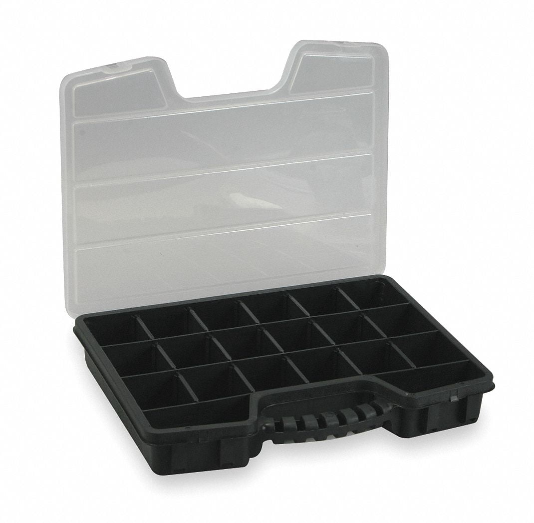Adjustable Compartment Box, Black, 2-7/16