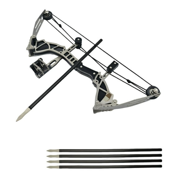 Adjustable Compound Bow Set for Adults, 30-70lbs Draw Weight & Length, Aluminum Alloy Archery Kit with 5 Arrows, Target Practice Outdoor Shooting Sports