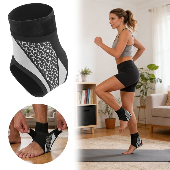 Adjustable Compression Ankle Support Brace Breathable Honeycomb Ankle Stabilizer for Running Workout Gym Sports Ankle Protection Left-Footed Style,B